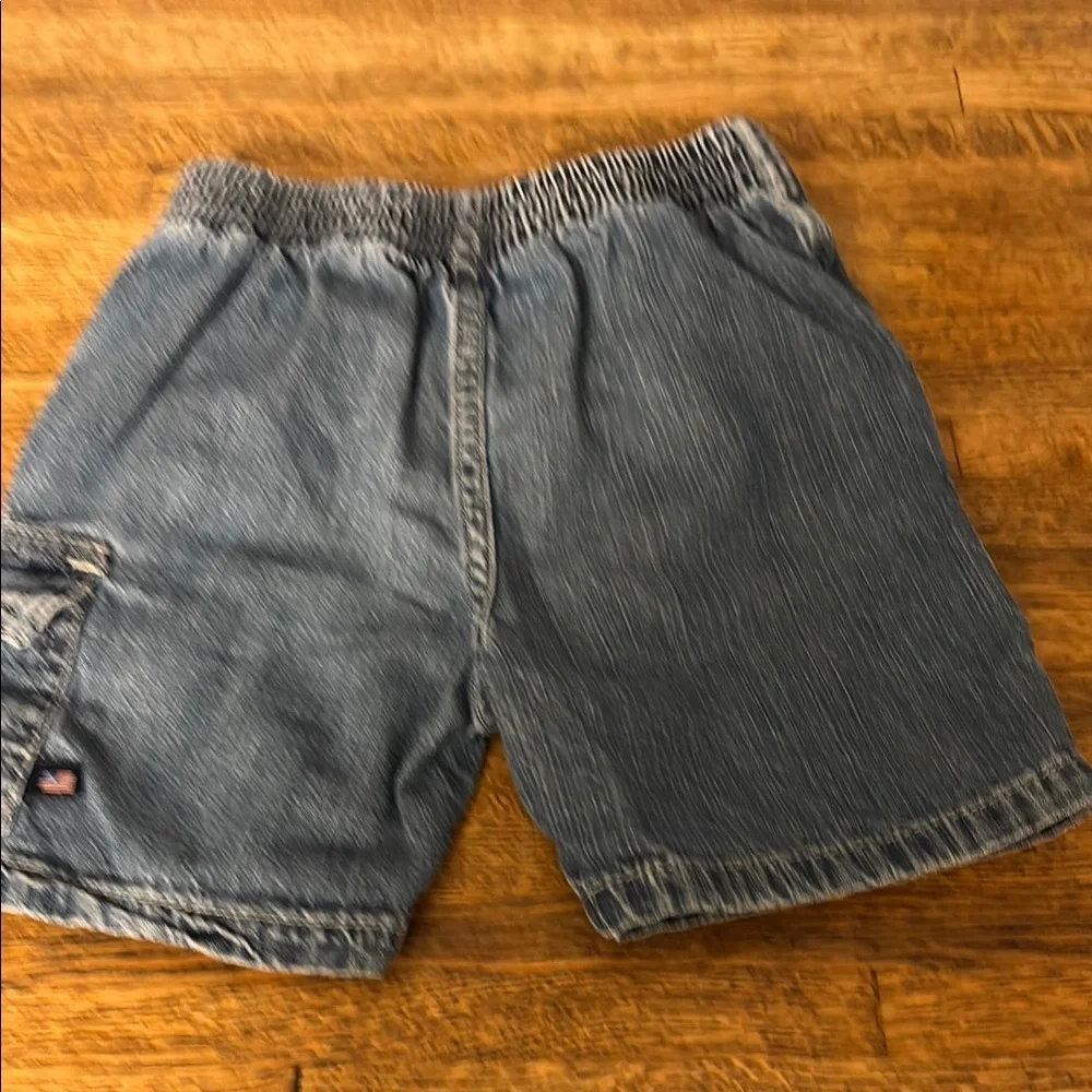 Ralph Lauren Polo Jeans Infant Boys Blue Denim Cargo Shorts size 12-18 months - Picture 6 of 8